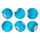 Sticker Circle 5mm blue 7pcs/1pkt